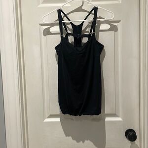 Athleta underwire strappy racerback tank top with cinched waist. SZ 34 B/C